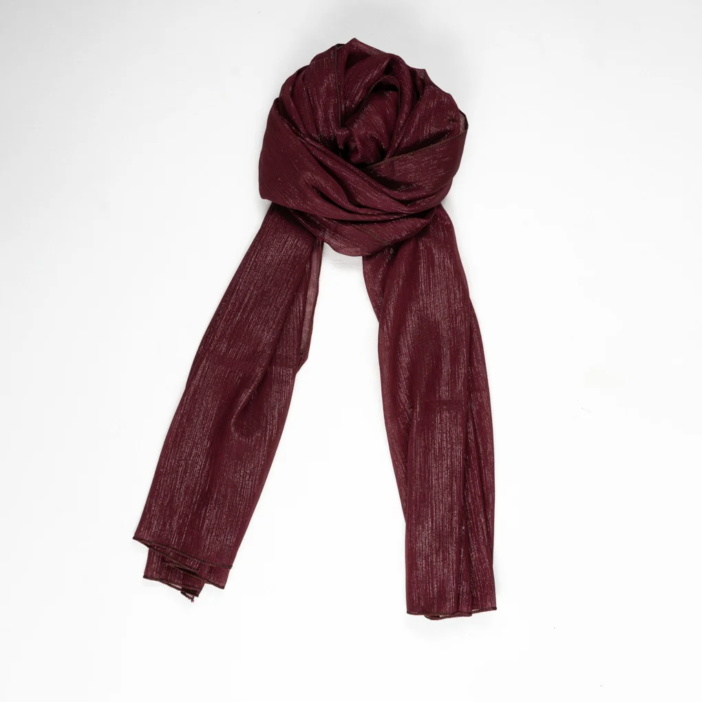 Jari Georgette Hijab - Burgundy Wine