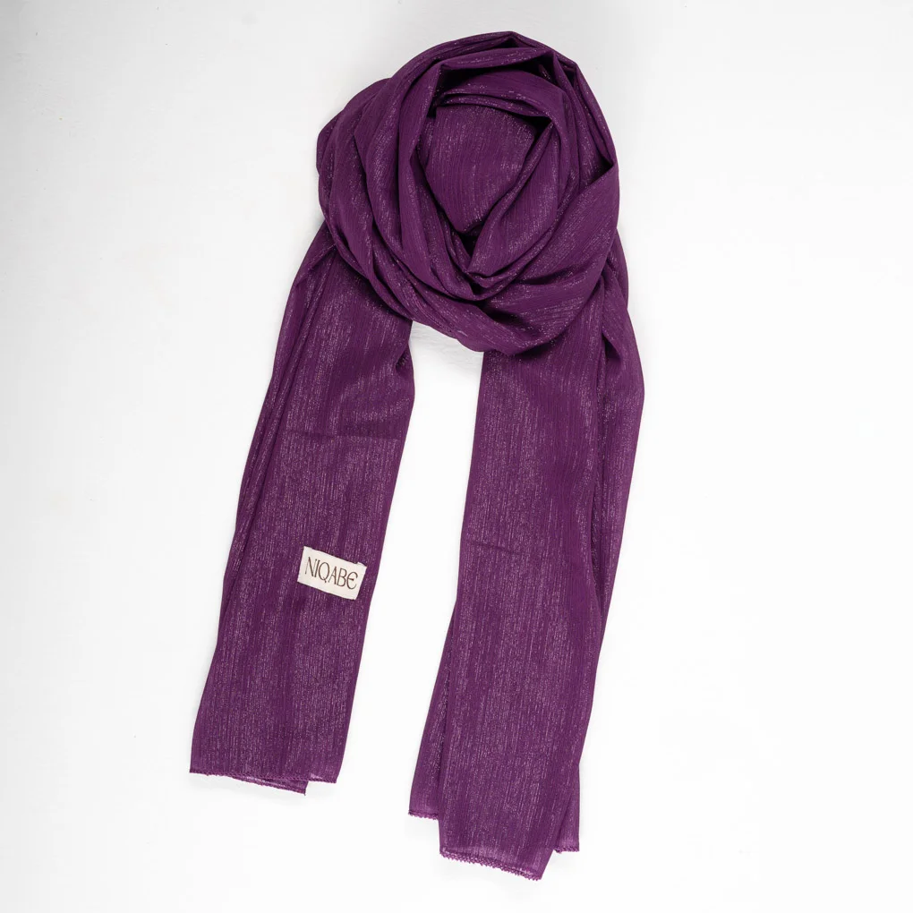 Jari Georgette Hijab - Deep Purple
